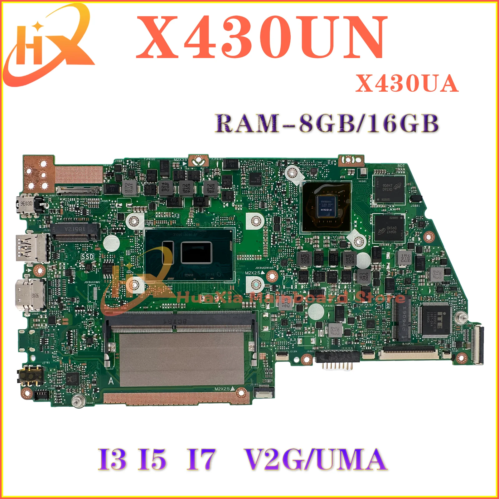 

X430UN Mainboard For ASUS S430UF V430UF K430UN S430UA R430UA K430UA R430UN R430UF X430UA Laptop Motherboard I3 I5 I7 4GB/8GB-RAM