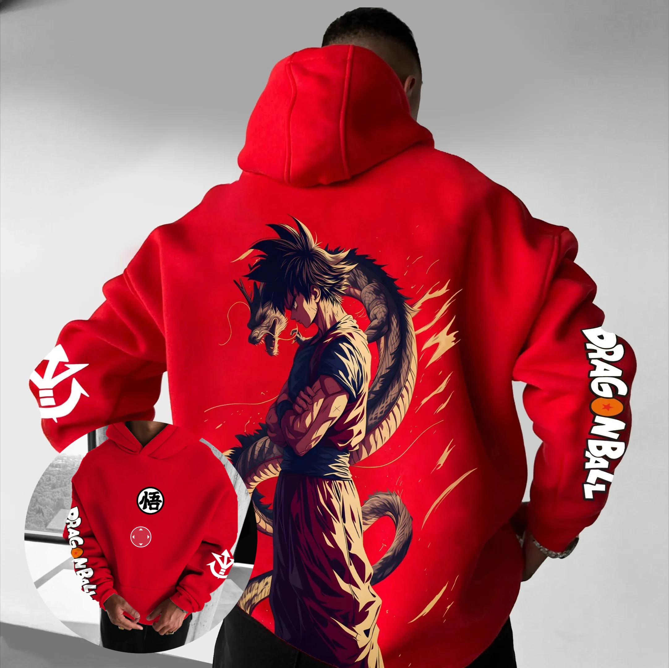 

Dragon Ball Goku аниме толстовка для мужчин и женщин летняя уличная одежда пуловер толстовка с длинным рукавом графический принт повседневная куртка для косплея