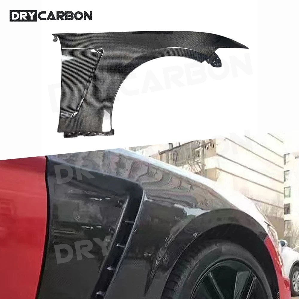

Carbon Fiber Front Fender Air Vent Trim Spoiler Canards Side Fender Body Kits Accessories for Ford Mustang 2015-2023 FRP