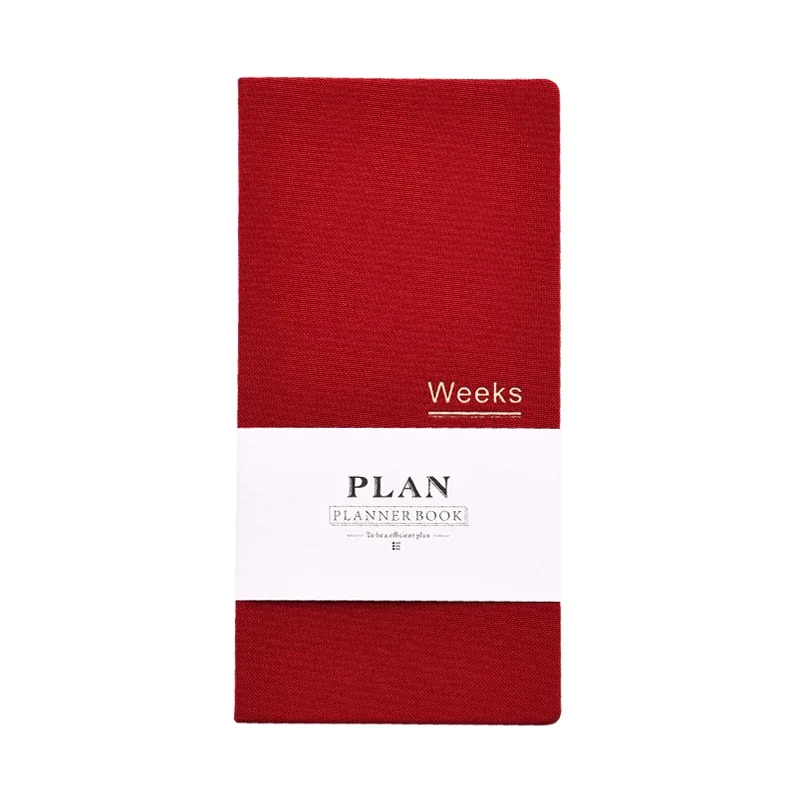 دفتر مخطط أسبوعي جديد ذاتي التعبئة، خطة يومية أسبوعية بسيطة ومبتكرة، جدول زمني من القماش، دفتر ملاحظات محمول