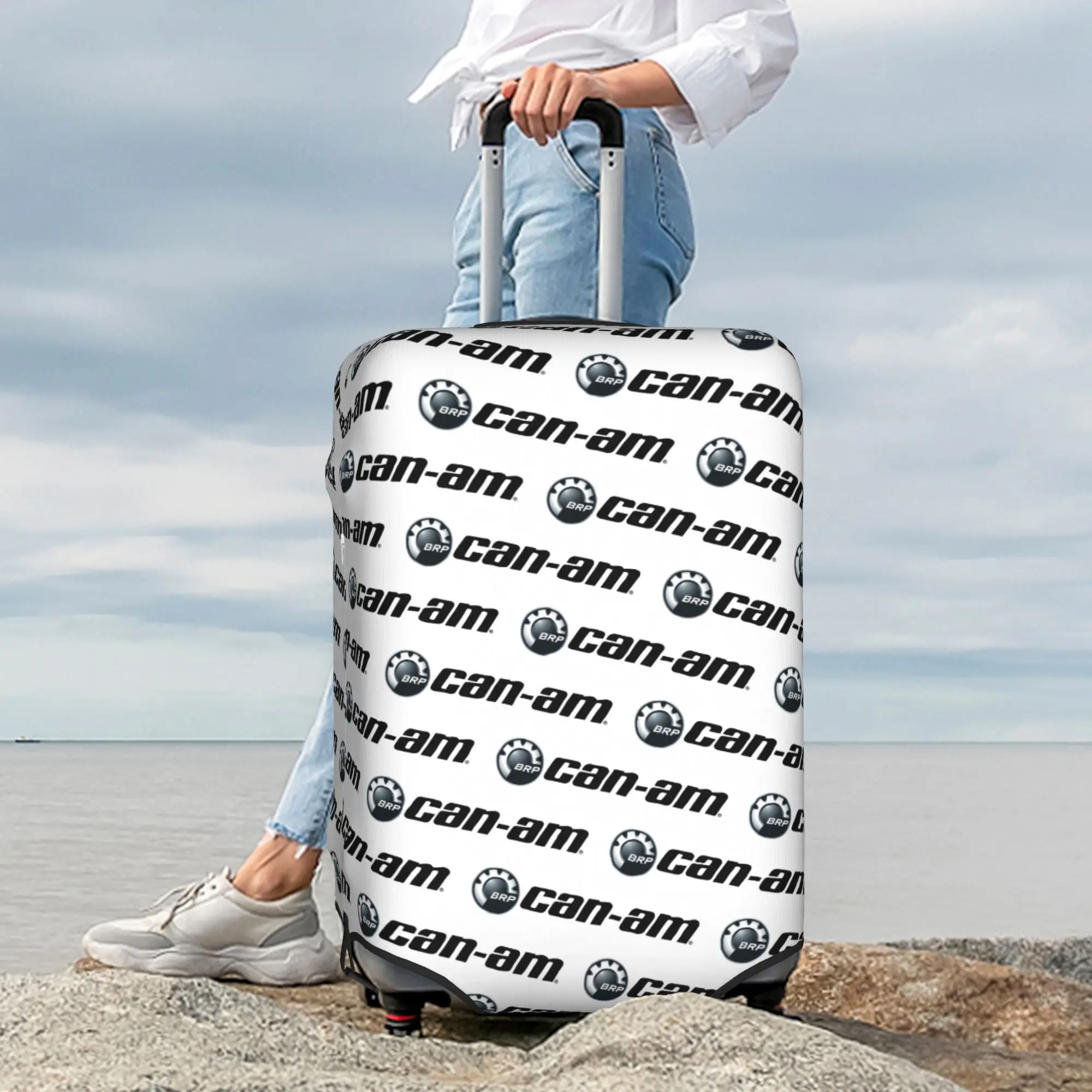 Custom Motorcycle BRP Can-Am Print Suitcase Cover Washable  Luggage Covers Protector for 18-32 inch