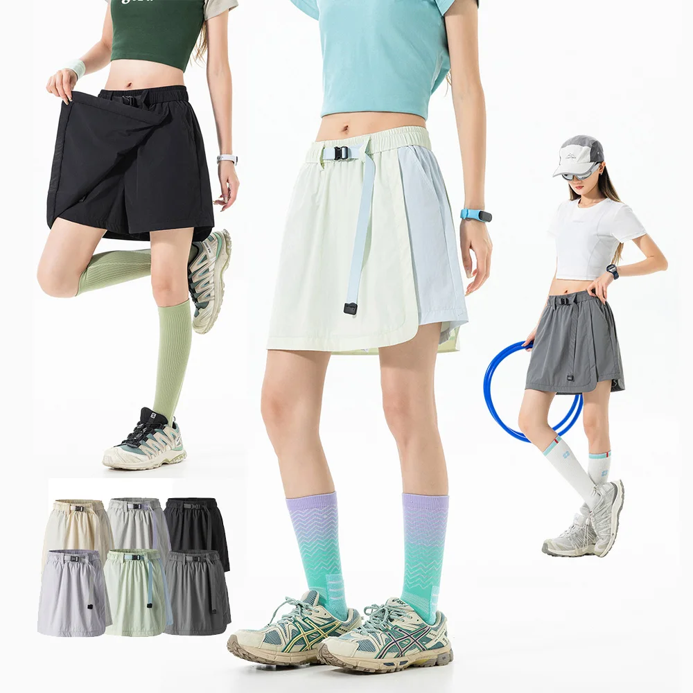 

Summer Outdoor Hiking Lightweight Quick Dry Sport Skirt Shorts Women Sweet Girl Streetwear Y2k Loose Casual Cargo Shorts Skirts