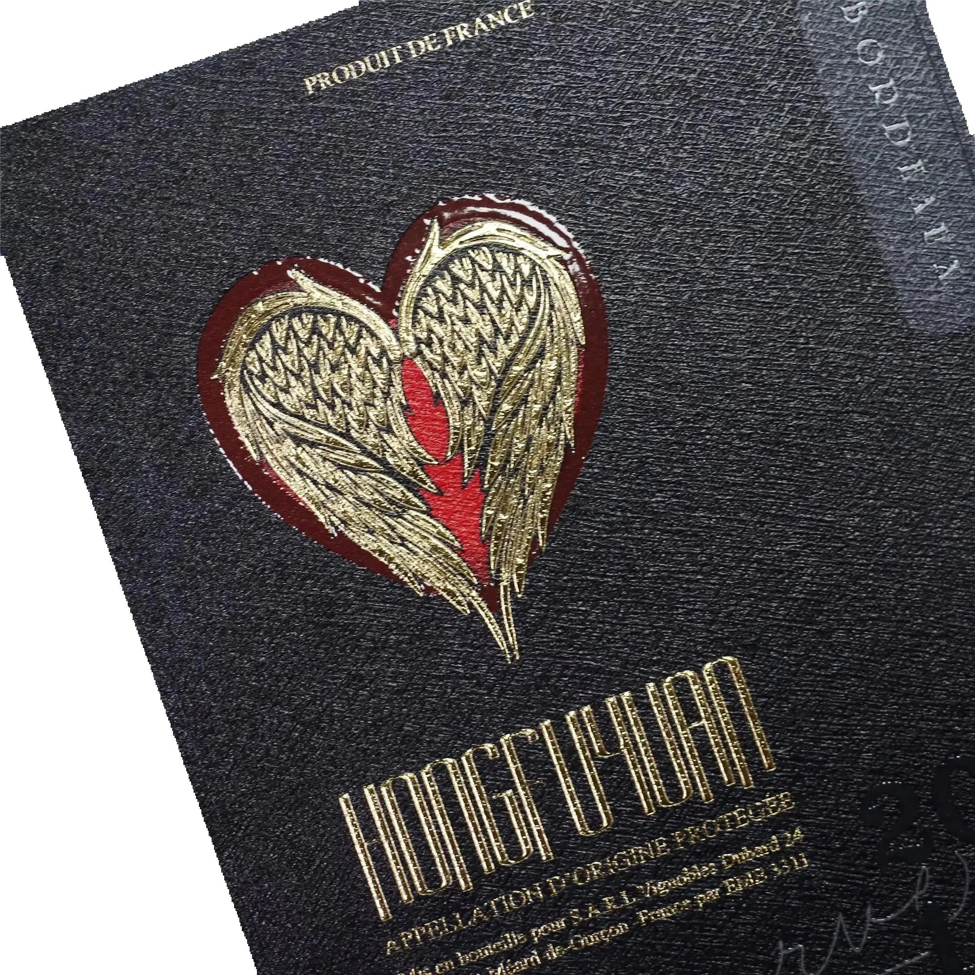 Custom Luxury Wine Labels｜Waterproof Adhesive Paper｜Embossed Gold Foil UV｜Eco-Friendly Sticker