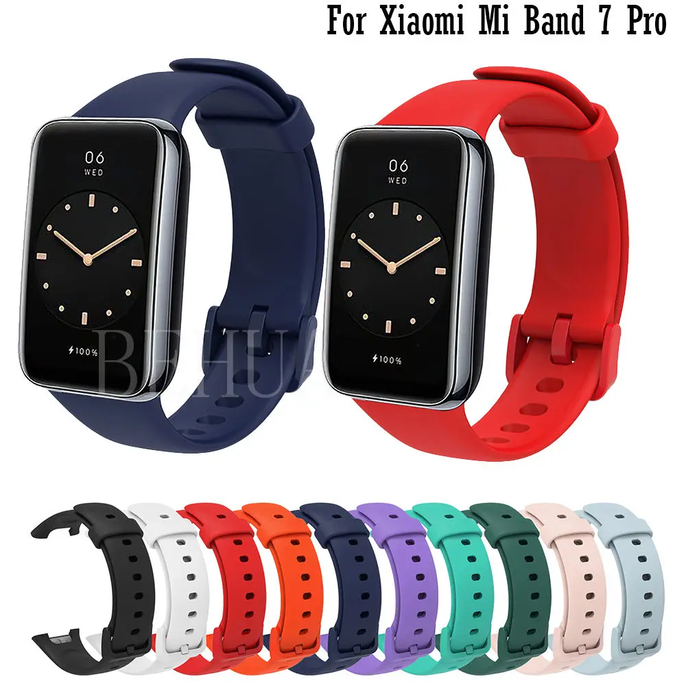 Watchband Sport Silicone Strap For Xiaomi Mi Band 7 Pro SmartWatch WristBand for Miband 7 Pro Bracelet Band Accessories + case