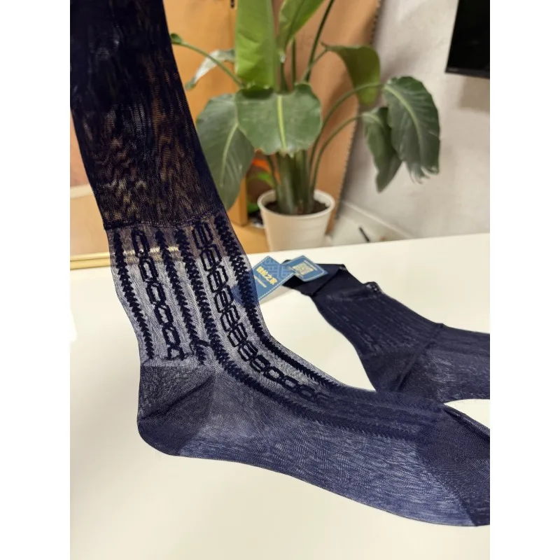 

Новые мужские прозрачные носки-трубы с усиленной пяткой, полосатые, сексуальные, с открытым носком, фетиш-носки, прозрачные чулки