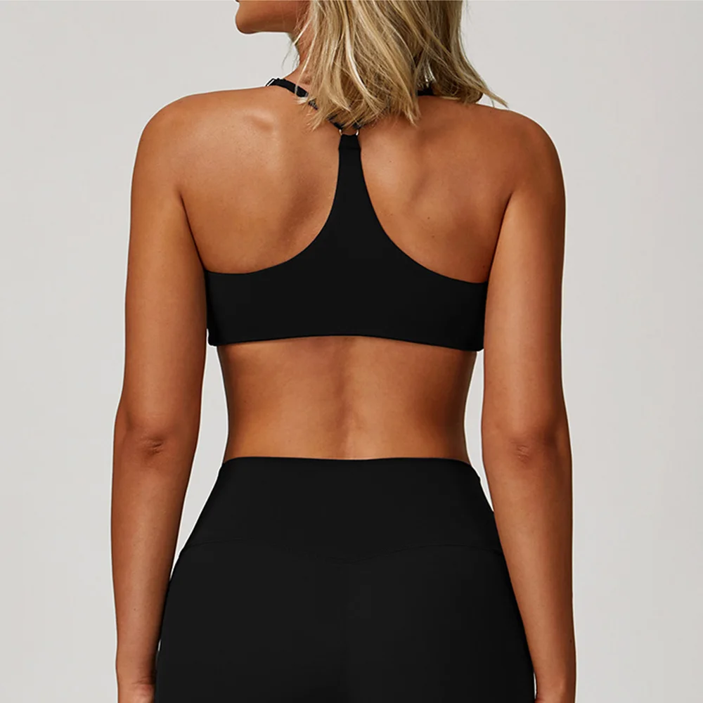 New Sexy Sports Bras Women Fitness Vest Sports Underwear Cross Back Yoga Bra Running Fitness Breathable Shockproof Yoga Bra