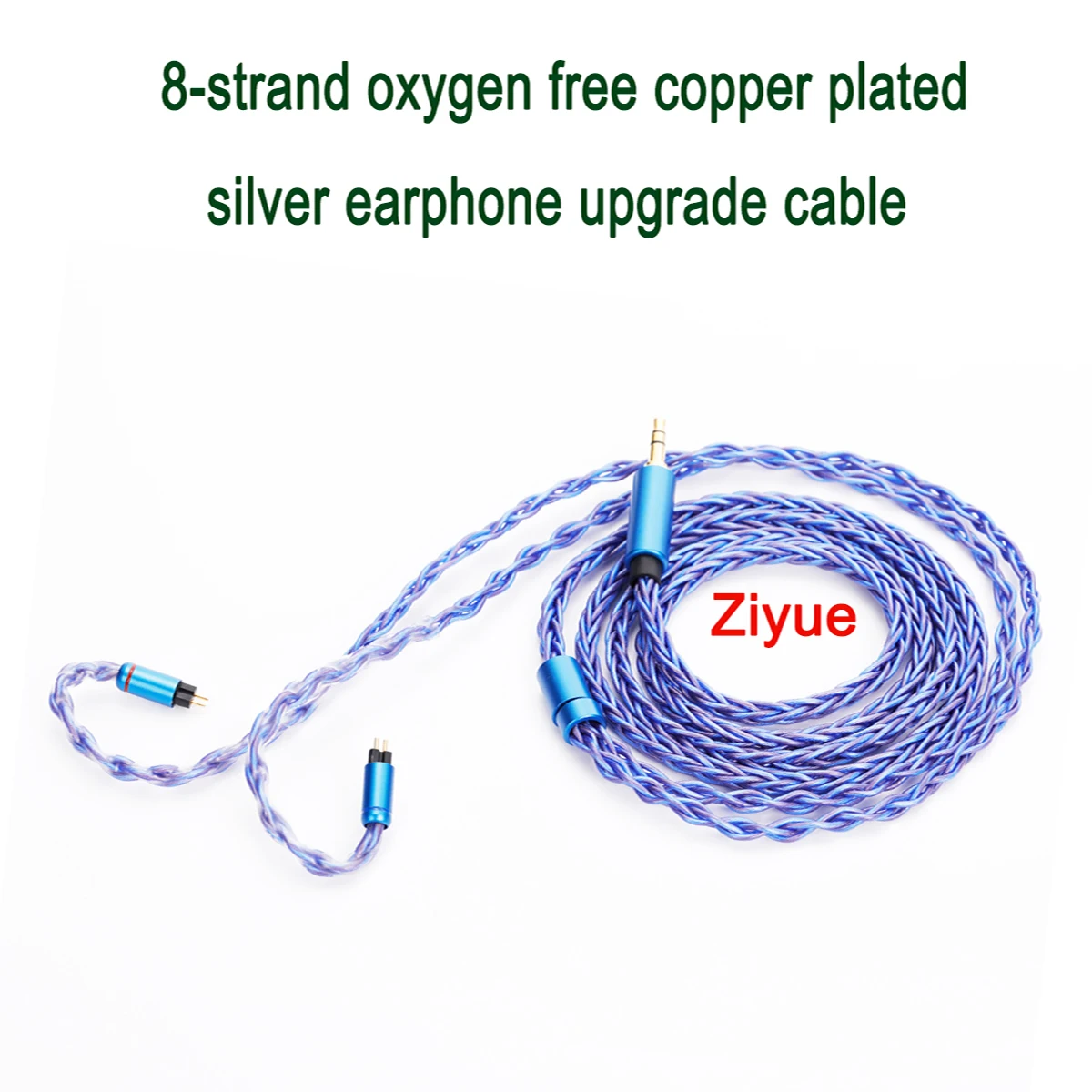 

8-strand oxygen free copper plated silver earphone upgrade cable 0.78 2PIN MMCX IE900 QDC A2DC