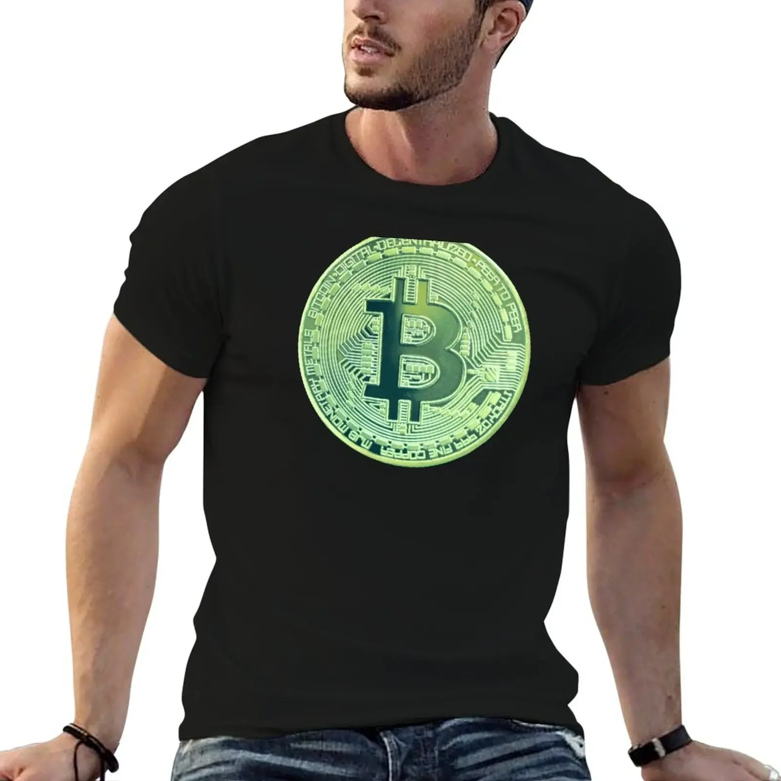 Mint Green Bitcoin T-Shirt cheap stuff graphic shirts Men's clothing