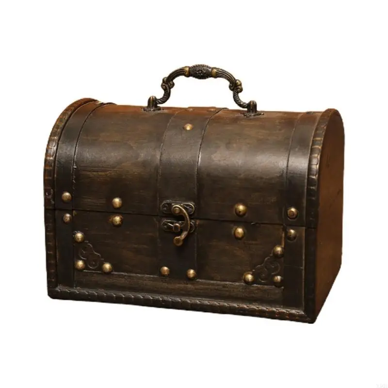 

Treasure Box Wooden Jewelry Treasure Box Storage Vintage