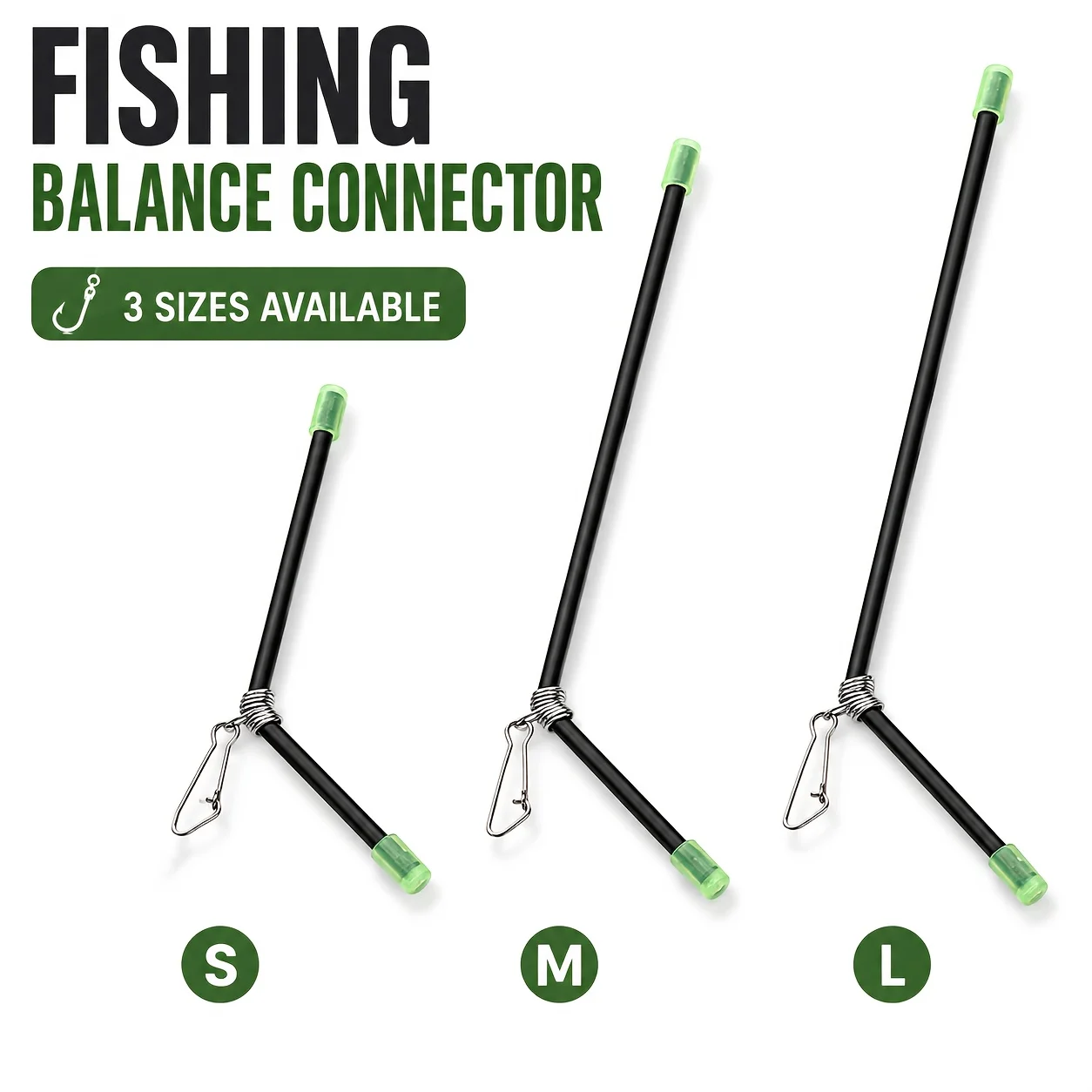 20Pcs Fishing Balance Connector, S/M/L 3 Sizes Available Carp Fishing Line Balance Arm Angling Tackle Accessories