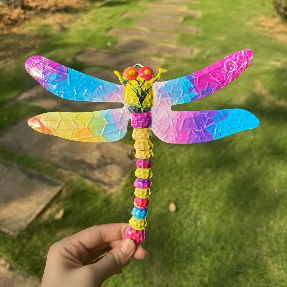 High Quality Metal Dragonfly Decorations Home Courtyard Garden Colorful Dragonfly Wall Hanging Creative Durable Ornaments