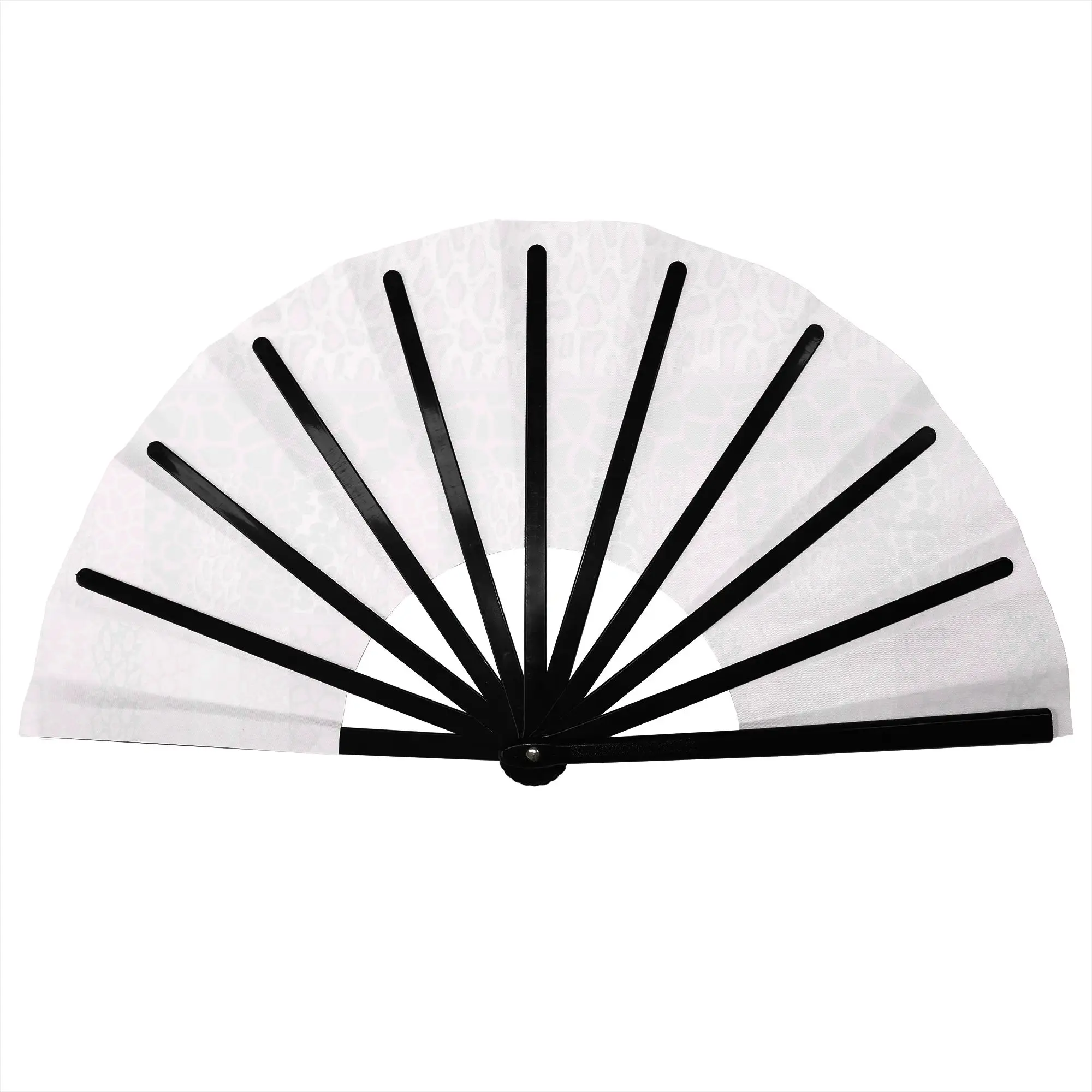 Customized Leopard Print Colorful Portable Pocket Fan Camping  Polyester Folding Fan Chinese Dance Handheld Cooling Fans