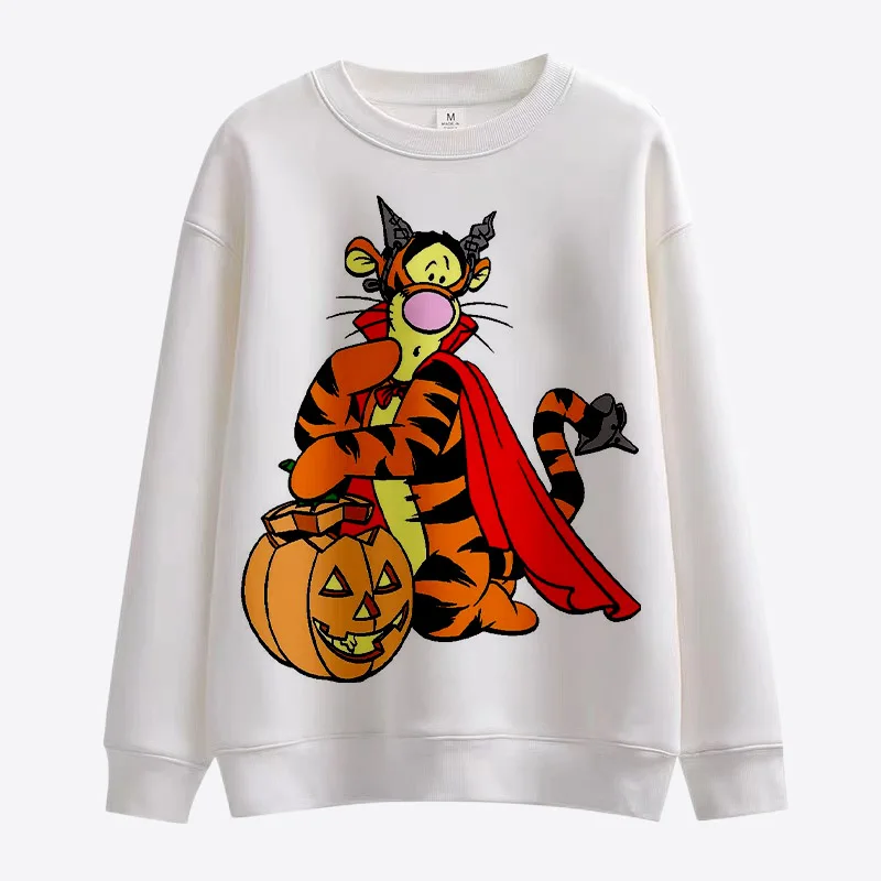 Fall 2022 Horror Halloween Disney Brand Stitch and Mickey Minnie Crew Neck Casual Sweatshirt Men\'s Pullover Long Sleeve Top