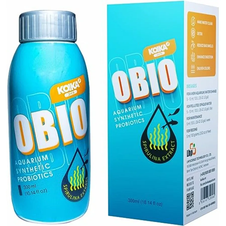 

OBIO Средство для очистки воды в аквариуме: быстрый эффект через 8-10 часов, улучшение пищеварения и иммунной системы, стимуляция роста рыб