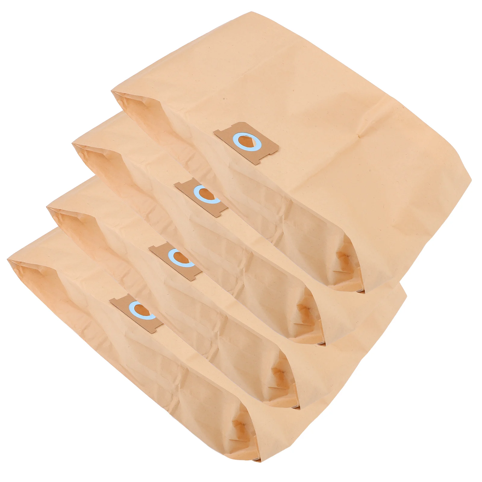 

4pcs Vacuum Cleaner Bags Dust Collection Replacement Trash Khaki Paper Large Capacity Easy Install Accessories