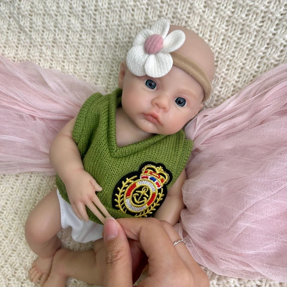 Micro 30cm Baby Girl Meadow Whole Body Soft Silicone Reborn Doll Washable Exquisite Texture Details Birthday Christmas Gift