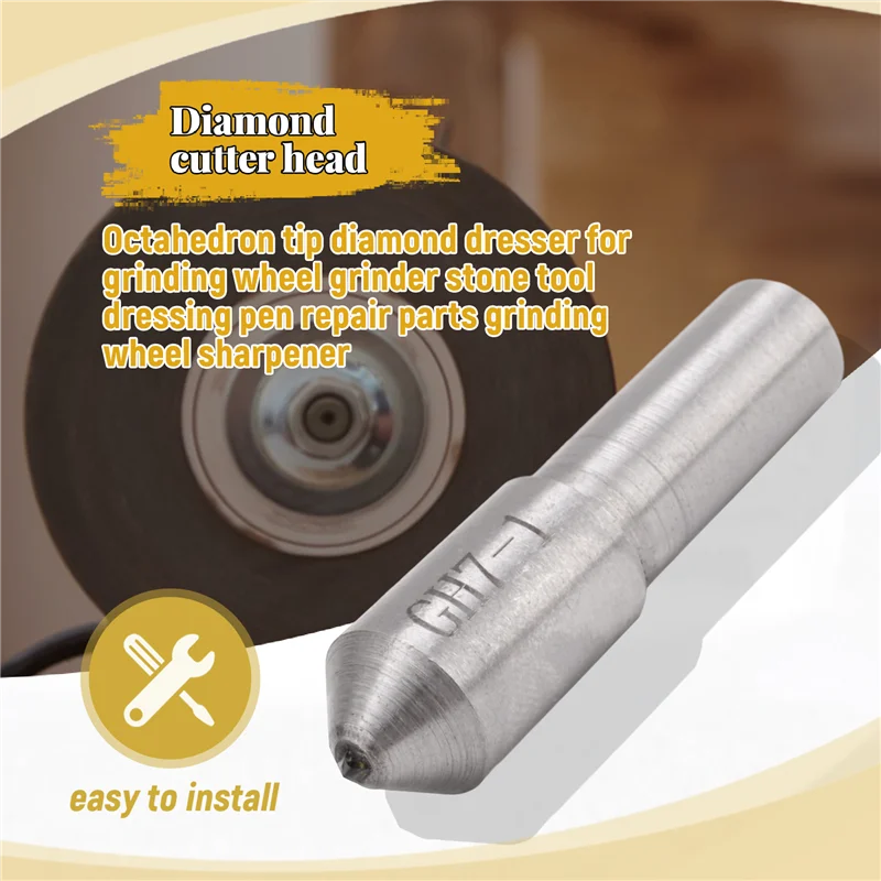 

A53Q-Octahedron Tip Diamond Dresser For Grinding Wheel Grinder Stone Tool Dressing Pen Repair Parts Grinding Wheel Sharpener
