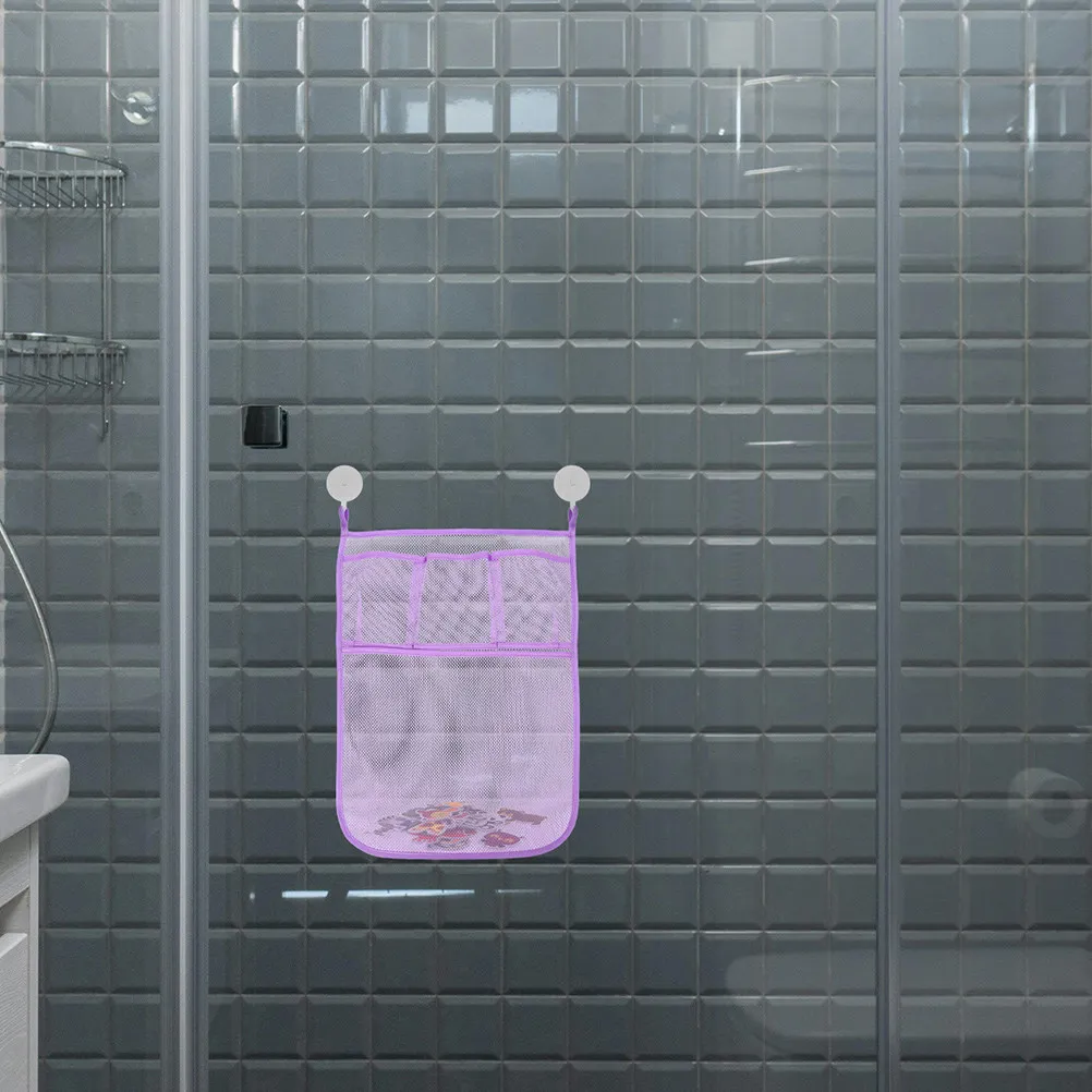 

2pcs Baby Bath Organizer Mesh Bag Bathroom Storage For Tub Hanging Bath Toy Storage Kids Bathtub Quick Dry