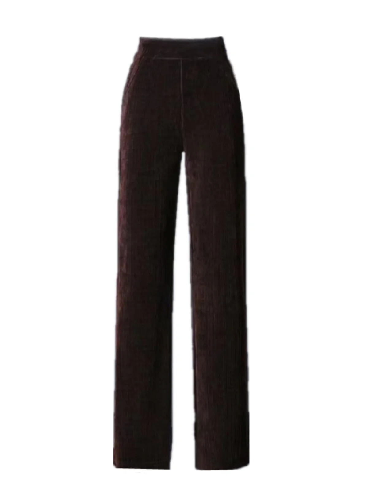 ثي واسعة الساق سراويل تقليدية المرأة فضفاضة Faionable أنبوب مستقيم Fce اصطف المخملية سراويل نسائية خريف شتاء جديد Sle #5