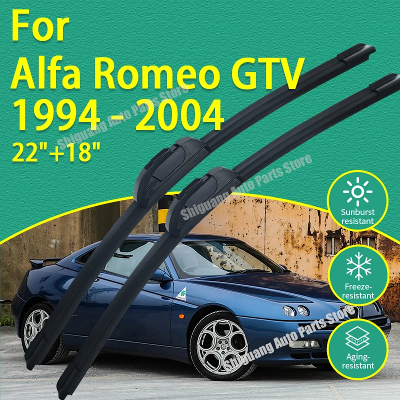 

Front Silicone Coating Wipers for Alfa Romeo GTV 1994 - 2004 Car Wiper Windshield Windscreen Blades Accessories 2003 2002 2001