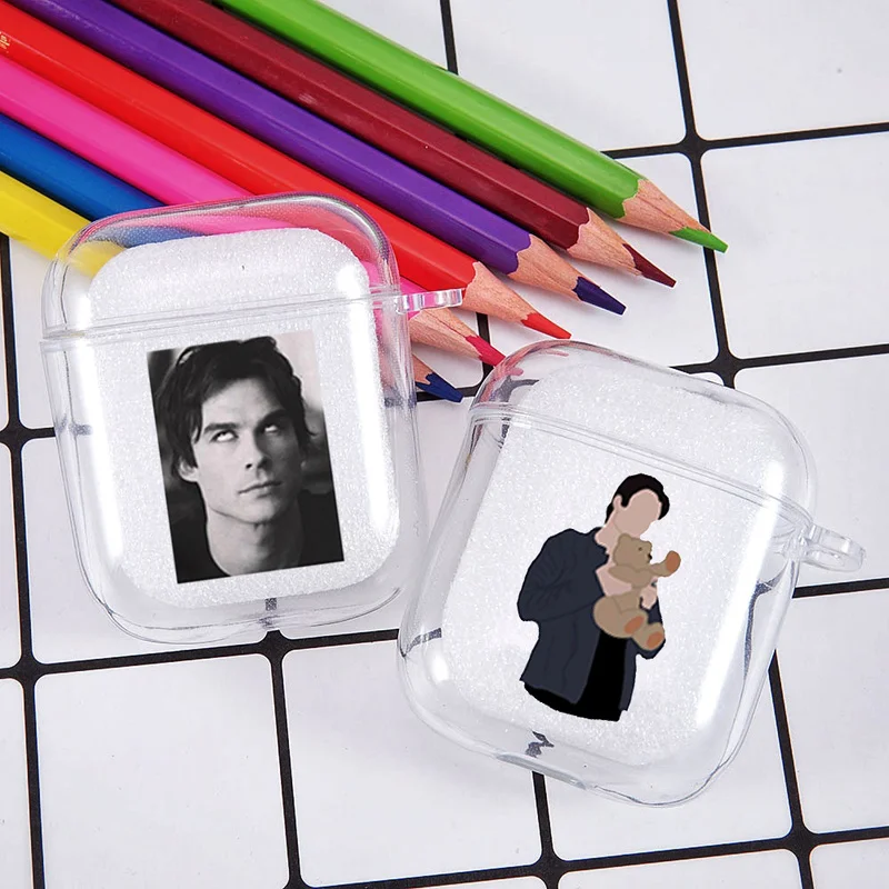 

The Vampire Diaries Damon Earphone Case for Airpods 4th 3rd 2 Pro Soft Cover for Airpod 2 3 1 Protective Accessorie Shell Fundas