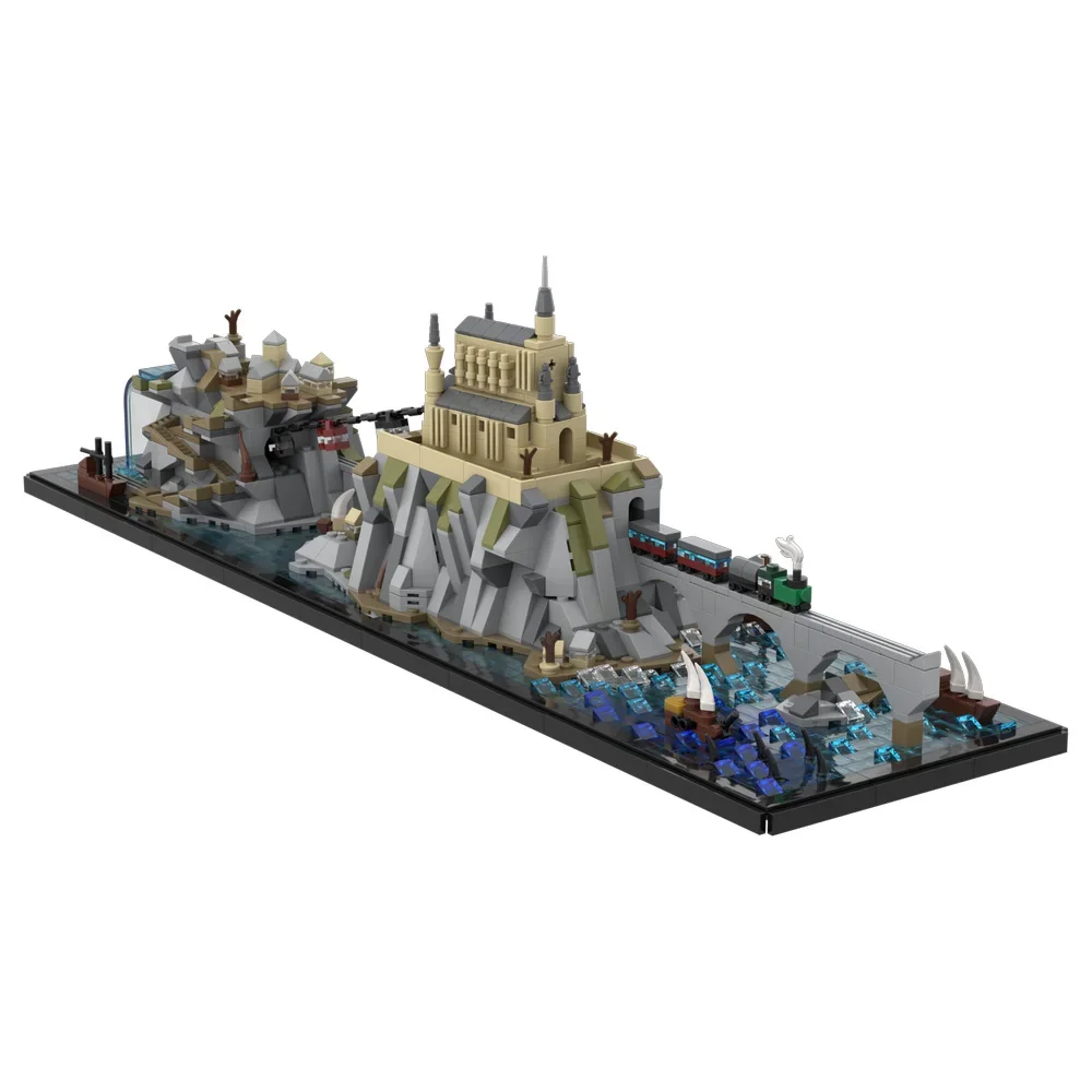 MOC- 200589   Islas arquitectura costera Islas del horizonte bloques de construcción modelo isla montaña ladrillos juguete para niños regalo