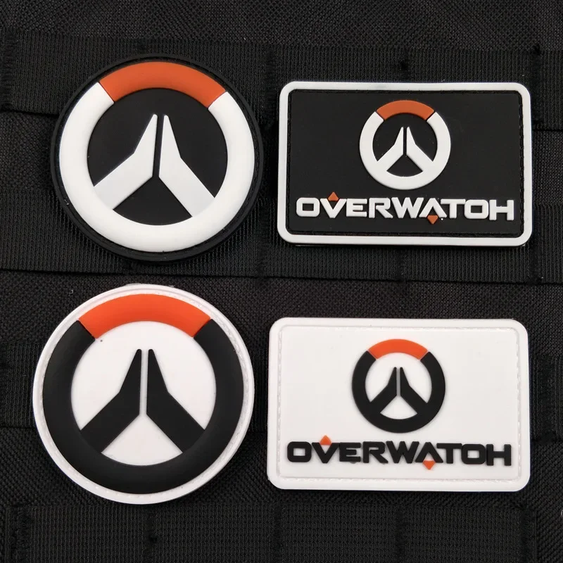 Silicon Hook and Loop Badge Funny Overwatch PVC Patch OW Pack Clothing Accessories Man Military Custom Bless Patch Bag Applique