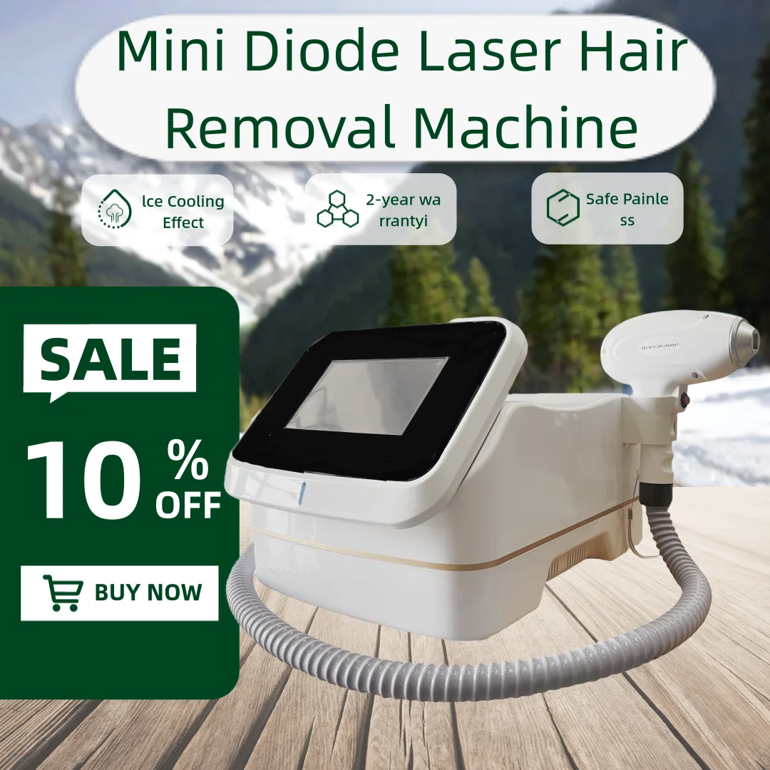 2025 Mini Depilación Láser de Diodo 808 Nm Rejuvenecimiento de la Piel Depilacion de Platino de Hielo 4 Ondas 755 1064 940 808nm Máquina 4000w