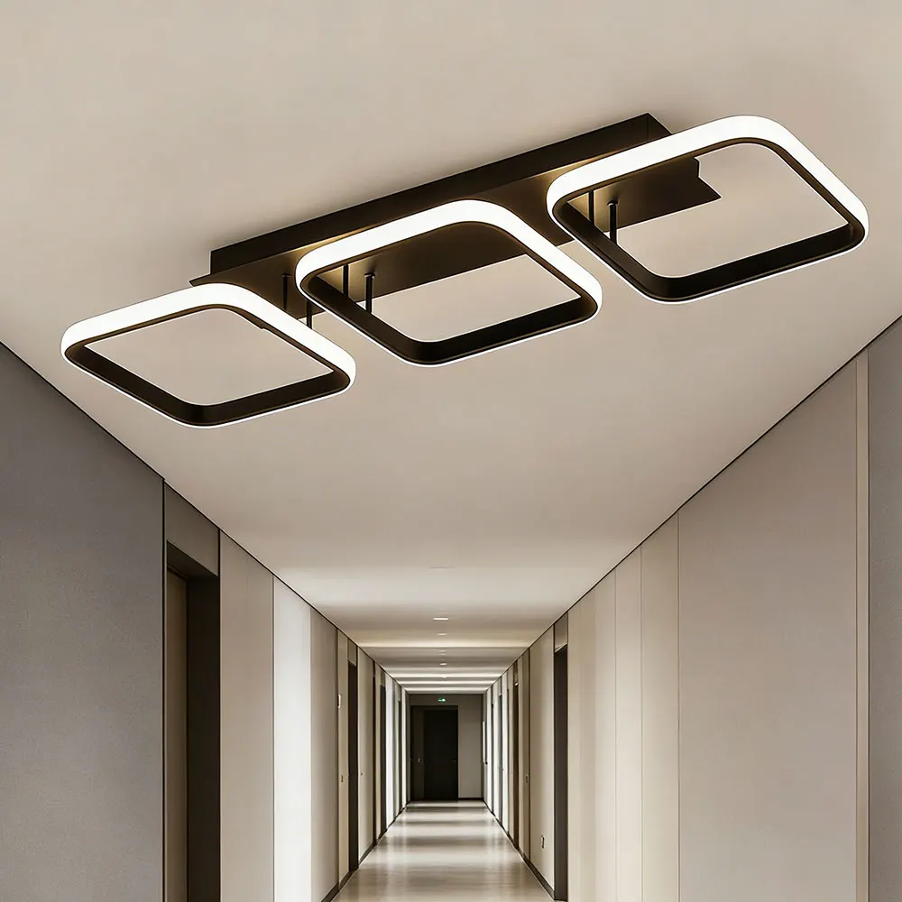 Modern LED Ceiling Lights Square Light for Living Dining Room Aisle Hallway Bedroom Study Indoor Decor Luster Lighting Fixtures