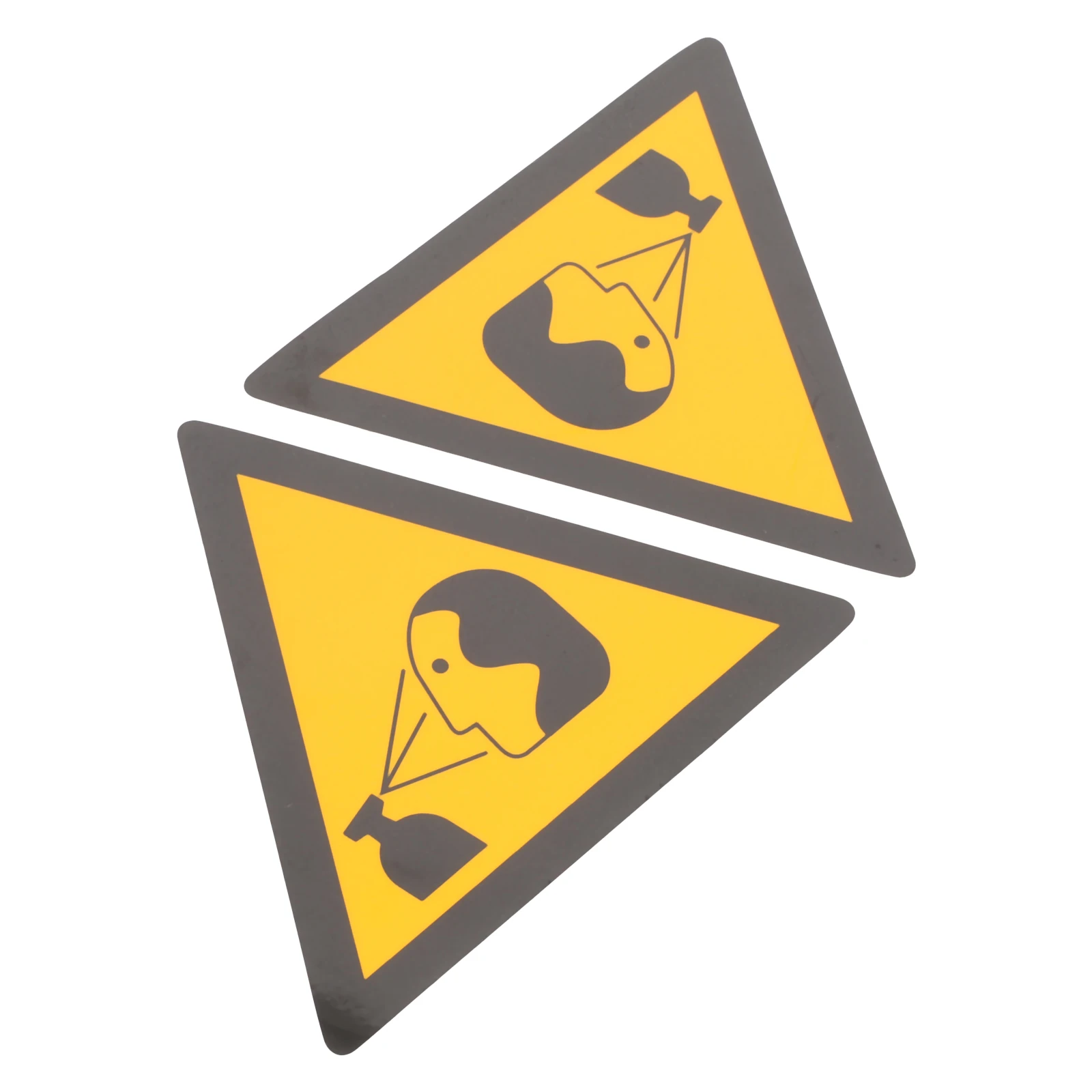 

2pcs Safety Sign Warning Sticker Splashing Sign For Caution Adhesive Design Traffic Safety Signs Splashing Caution