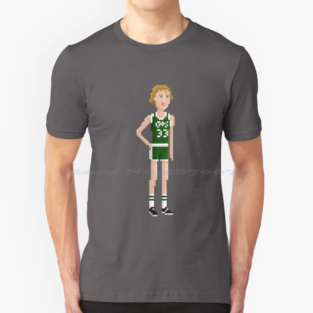 Bird T Shirt 100% Cotton Tee Larry Bird Basketball Sports Vintage Magic Johnson Michael Jayson Tatum Retro Larry Legend Slam