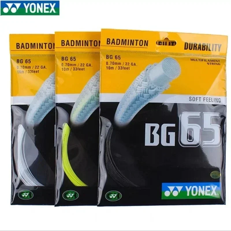 

YONEX Badminton Racket String Yy BG65 (0.70mm)Endurance High Elastic Professional Training Competition High Quality StringBG-65