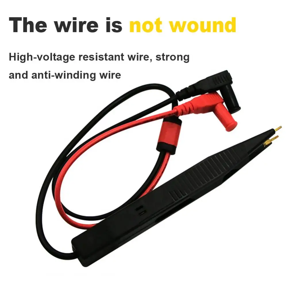 LCR Digital Multimeter Probe Tweezers SMD Inductor Test Leads Clip Needle Tip Meter Cable Set for Resistor Capacitor Test Pen