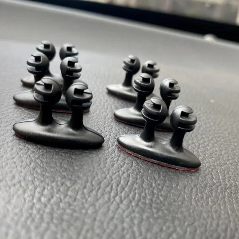 4-24pcs Car Dashboard Phone Charger Cable Manager Hook Headphone Line Organizer Clasp Clamp Holder Auto Interior Accessories