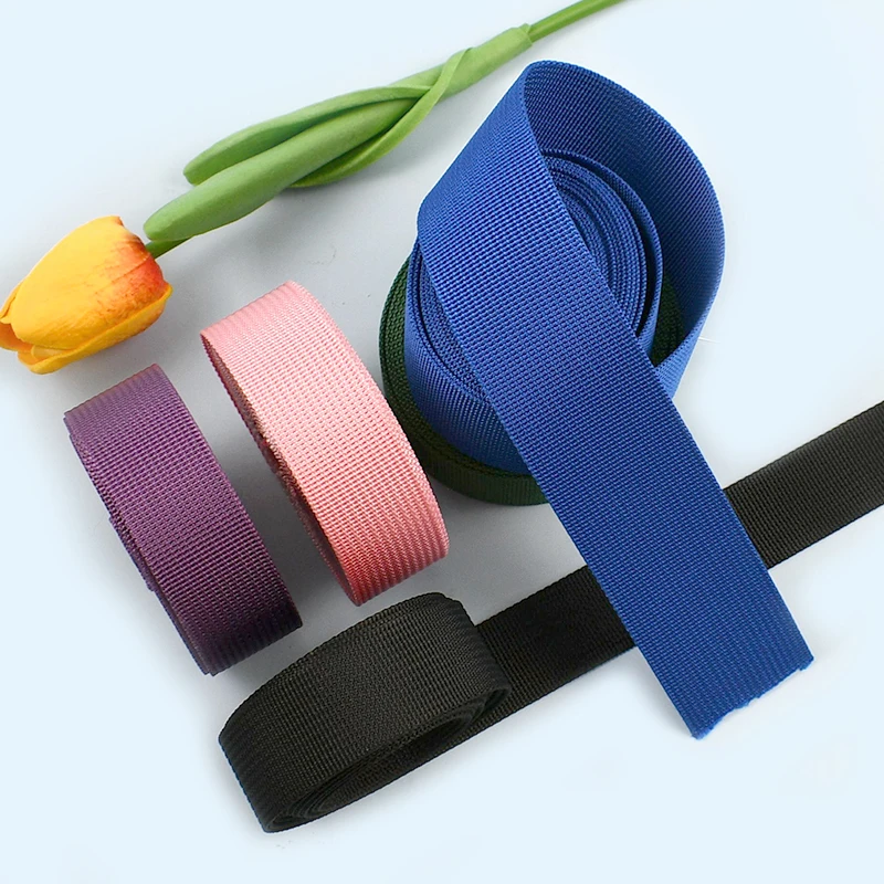 

10Meter 20-50mm Nylon Webbing Strap 1mm Thick Bag Strap Knapsack Ribbon Pet Collar Belt Sling Safety Band DIY Sewing Accessories