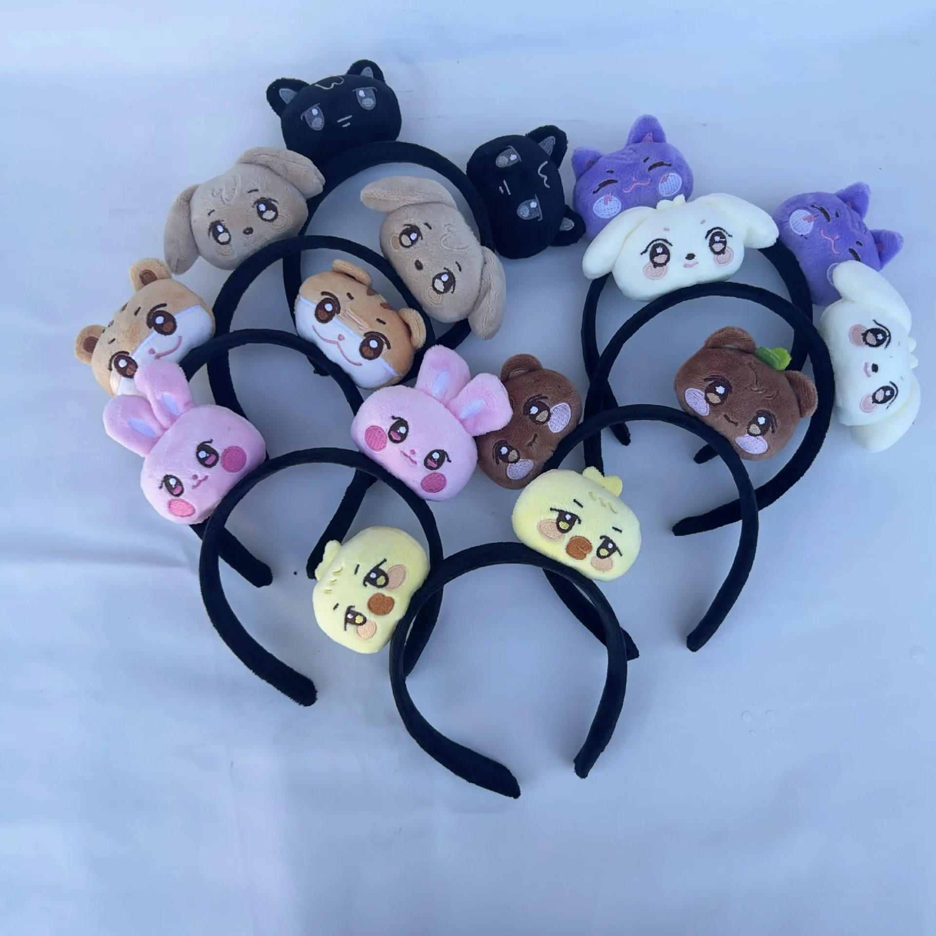 ATEEZ Aniteez HeadBand Cartoon Soft PP Cotton Cute Toy Charms Hair Clasp Hongjoong Mingi San Yunho Fans Concert Gift