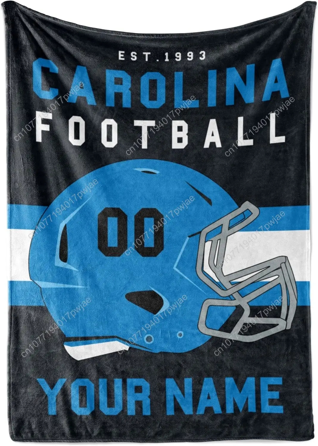 

Personalized Throw Blanket for Football Fans Ships Next Day Made in USA -Custom Fleece Name Ideal Youth Footb Custom blankets