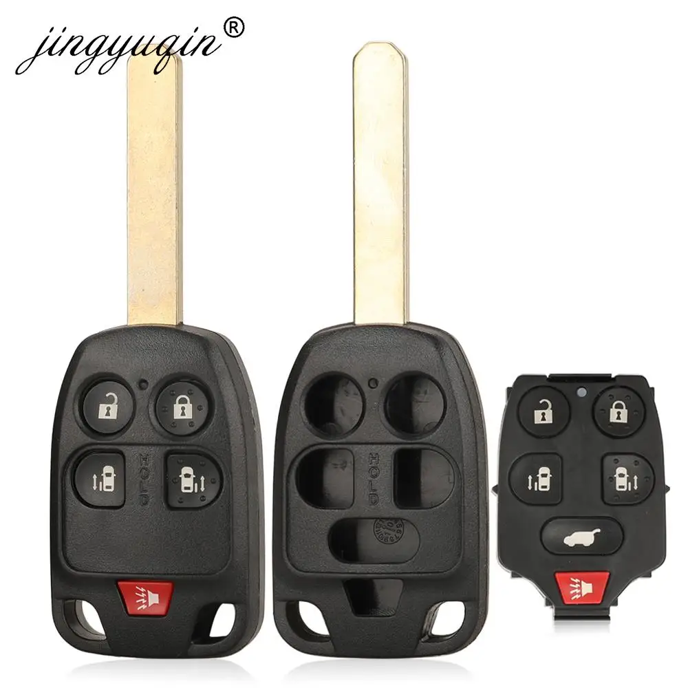 jinyuqin 5/6 Buttons Remote Key Shell fit for HONDA Odyssey Elysion Remote Key Case Fob Replacement