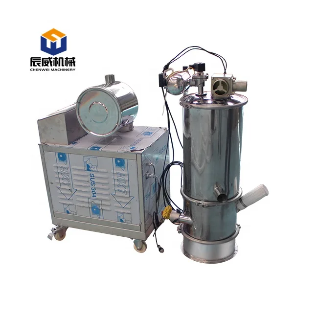 Industrial stainless steel electrical automatic continuous mobile salt granules grain powder vacuum conveyor system