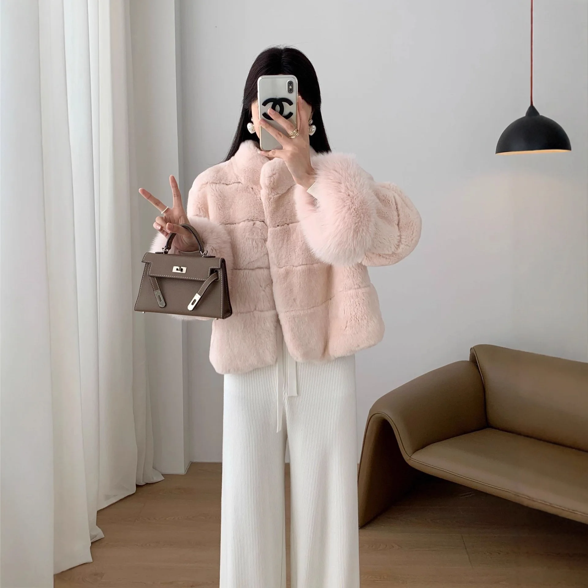 معاطف نسائية قصيرة من الفرو الصناعي سترات بياقة واقفة معطف سميك دافئ Y2k ملابس الشارع الشهير ملابس خارجية للعمل لخريف وشتاء 2025