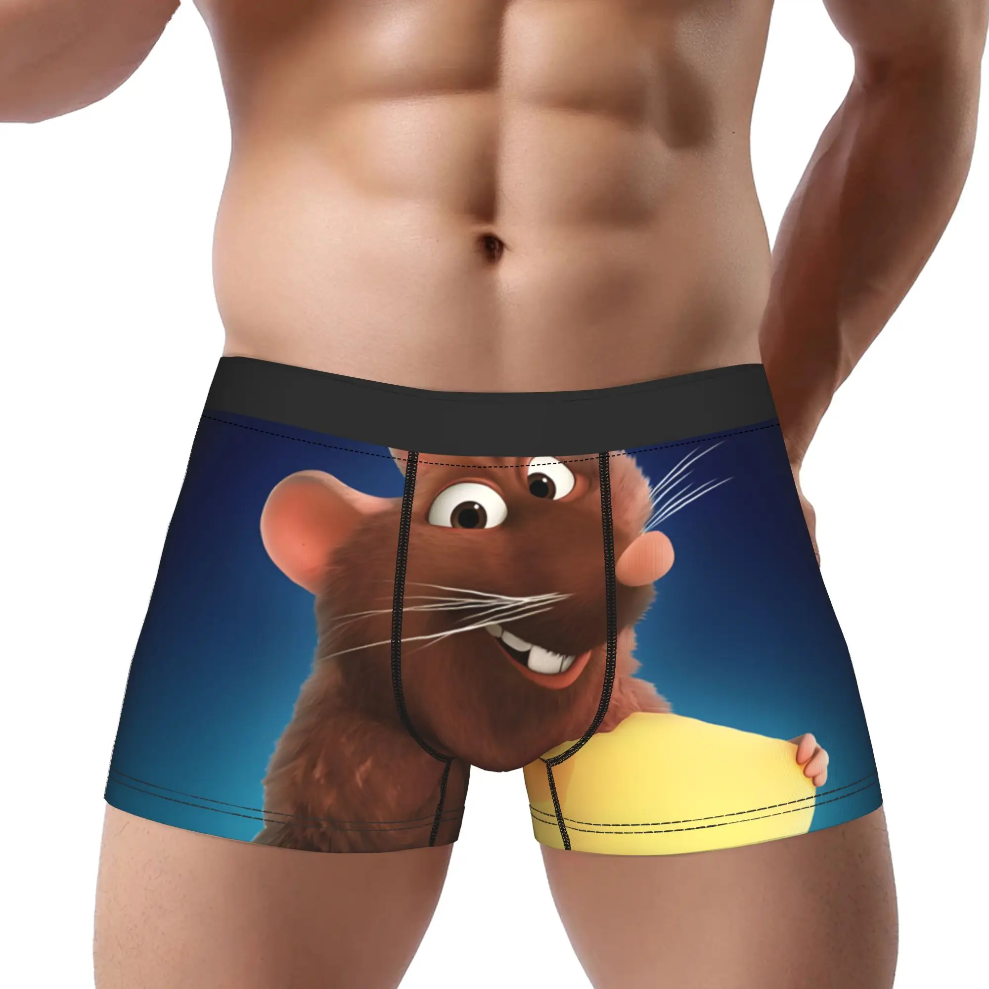 

1piece Ratatouille Remy Cute Mouse Underpants Homme Panties Male Underwear Comfortable Shorts