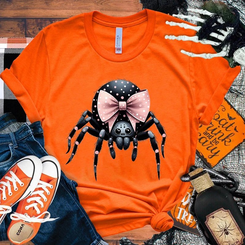 Halloween Spider T-Shirt Men Women Fashion Harajuku T Shirt Summer Cool Short Sleeve Hip Hop Top Tee