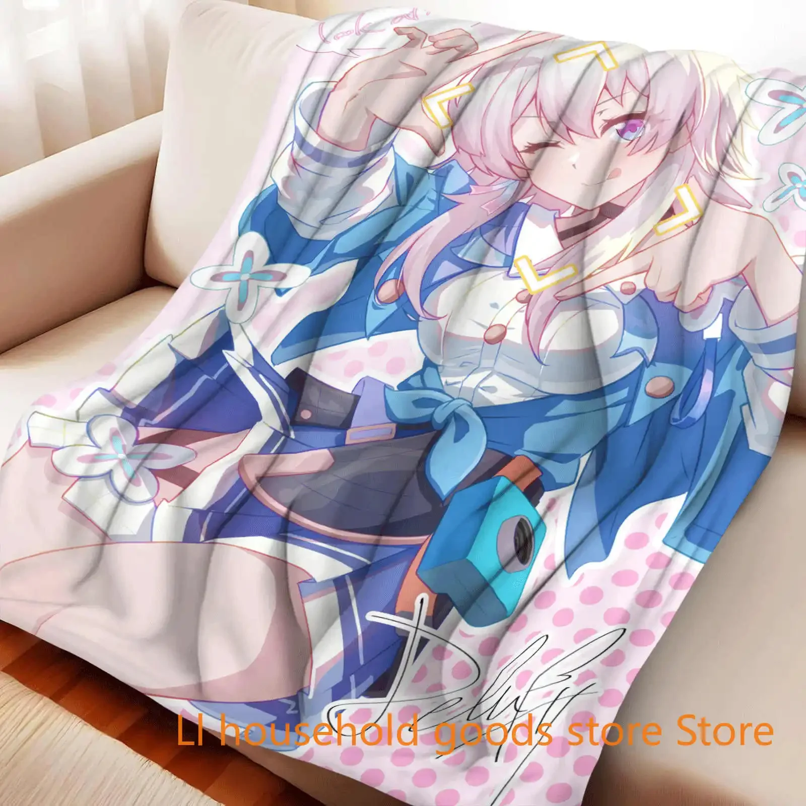 March 7th Blanket Flannel Print Ultra-Soft Throw Blanket for Home Office Bedding Throws