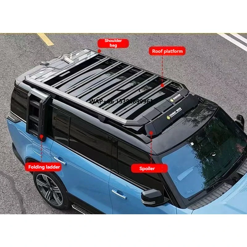 

New Design Aluminum Alloy Thickened Roof Rack, Ladder, Side Window Schoolbag Body Kit Suitable for R0X 01 Accessories