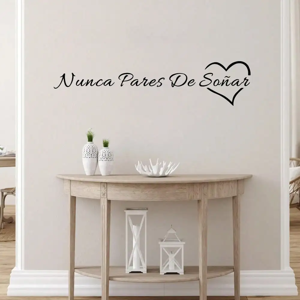 Modern Spanish Never stop Dreams phrases Wall Stickers Wall Art Decor For Office School Company Living Room wall paper removable
