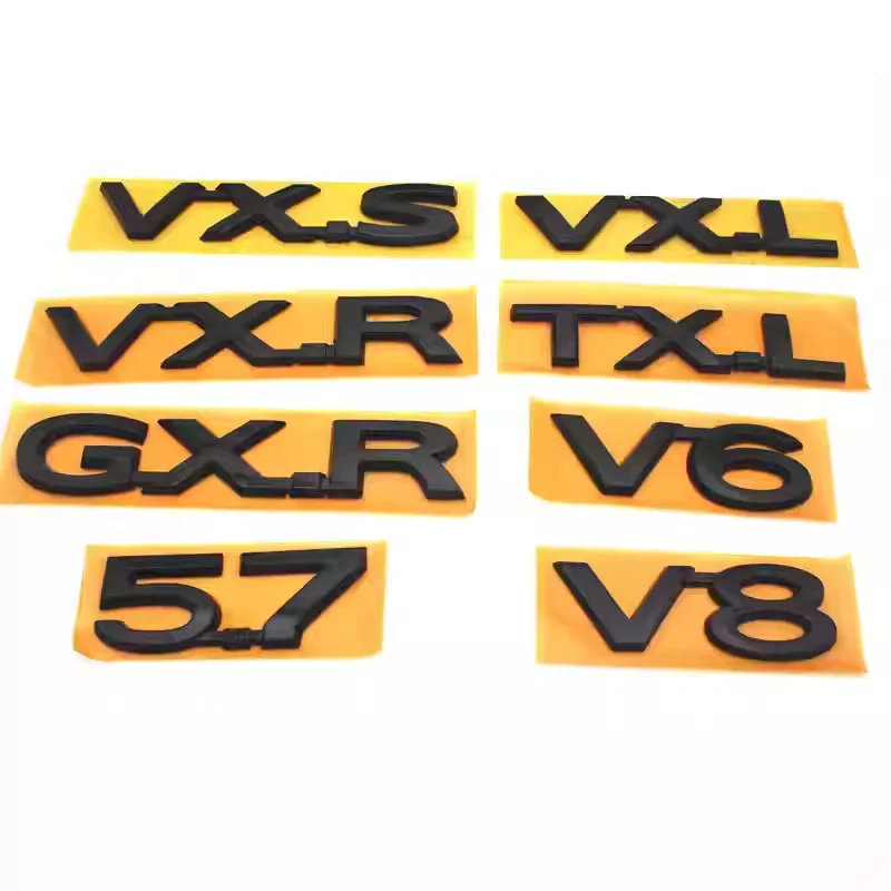 

Логотип V8 V6, наклейка с буквенным принтом на заднюю дверь, черная этикетка с буквами, черный материал ABS для Toyota Land Cruiser Prado