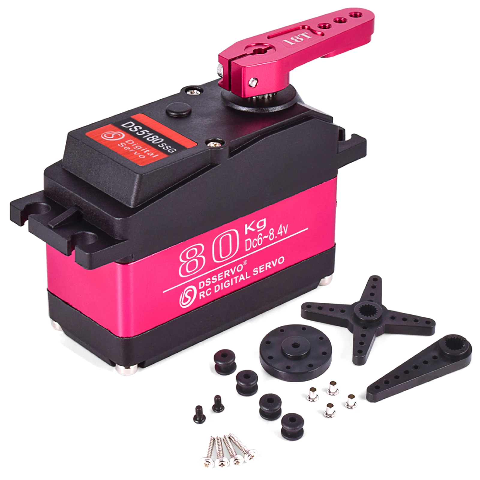 

RC Steering Servo 80kg High Torque Servo Waterproof 1/5 8.4V Metal Digital Servo for DIY Projects Robots RC Car