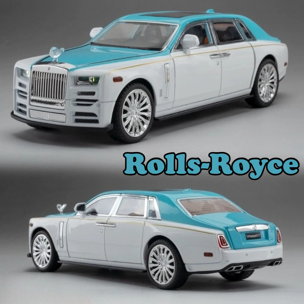 

1:22 Rolls-Royce Phantom Wraith, литые под давлением игрушки, модели автомобилей, двери из сплава, открытый звук, свет, откатные автомобили, декоративные коллекционные предметы