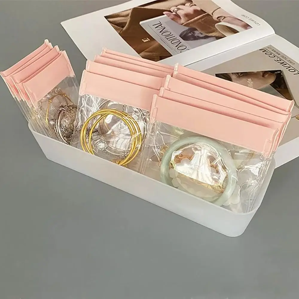 

5Pcs Reusable Transparent Jewelry Zip Lock Bags Self Sealing Frosted Jewelry Pouch Waterproof Jewelry Packaging