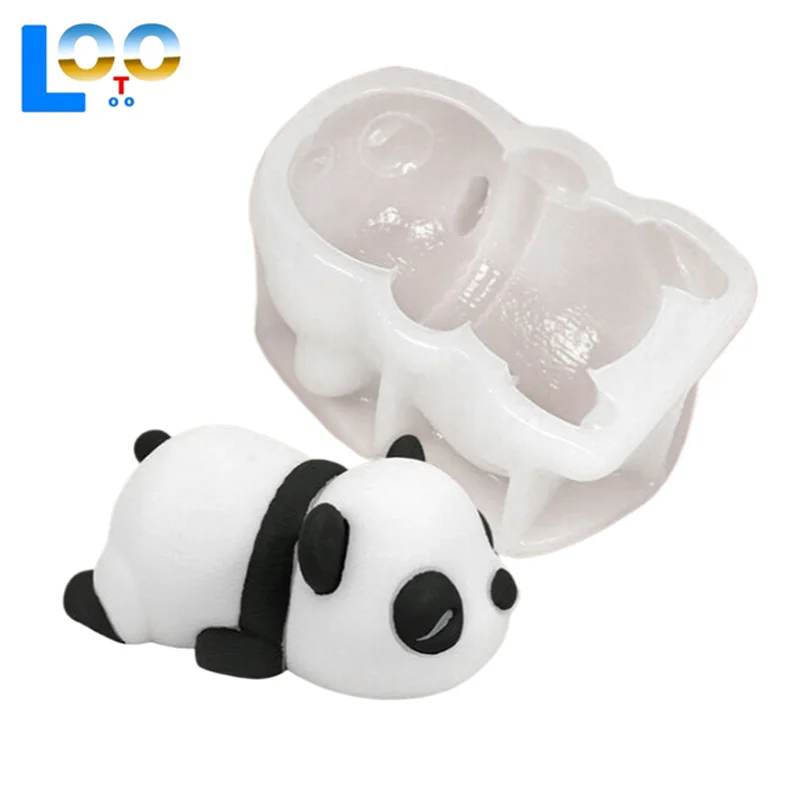 1pcs น่ารักแพนด้าพุดดิ้งแม่พิมพ์ซิลิโคนแม่พิมพ์น่ารักการ์ตูนเยลลี่เค้กเค้กแม่พิมพ์เค้กตกแต่งบ้านอุปกรณ์เบเกอรี่